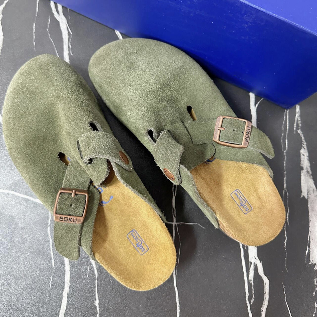Birkenstock-style cork slide casual shoes