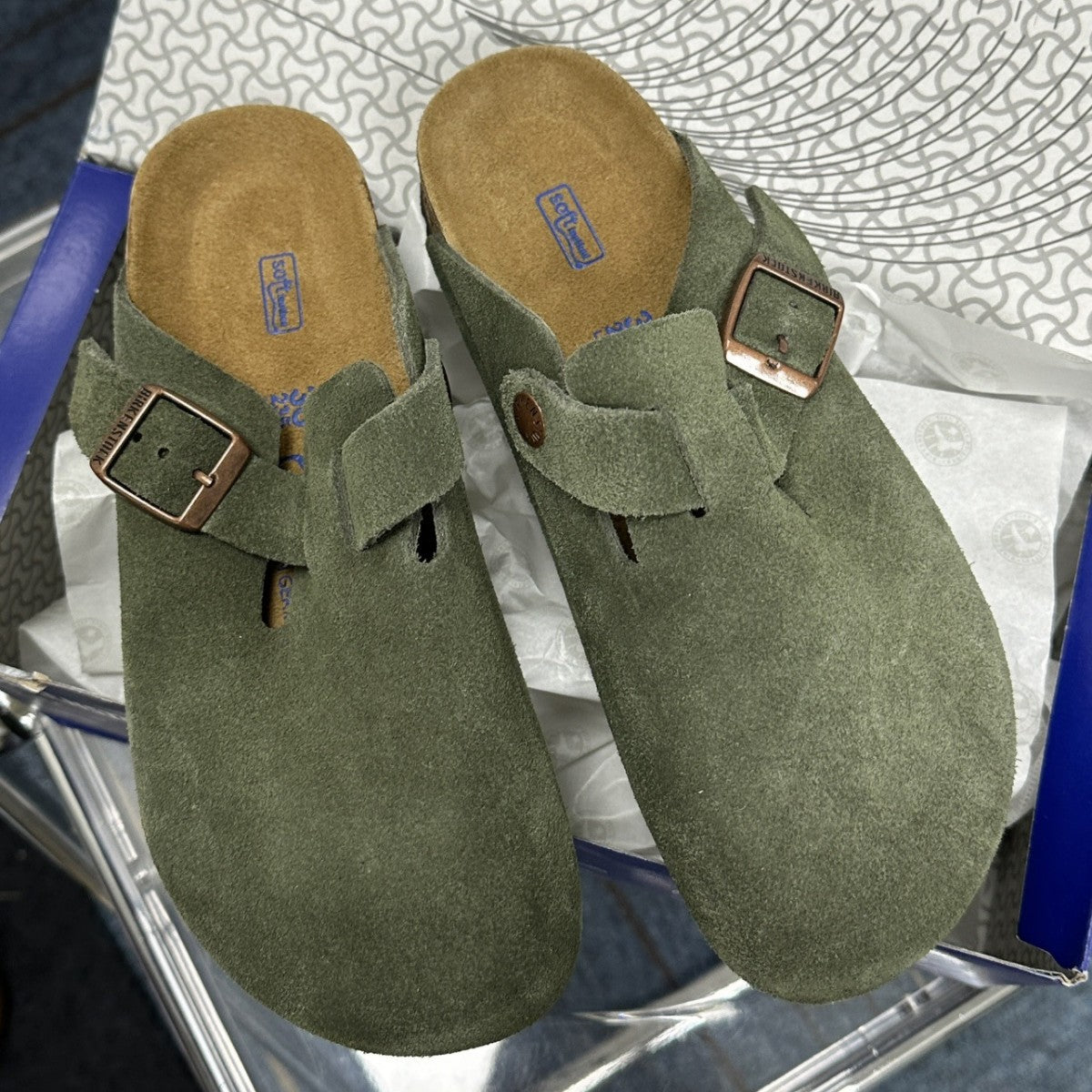 Birkenstock-style cork slide casual shoes