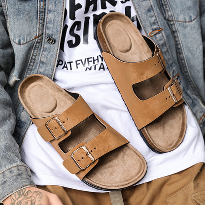 Birkenstock Style Microfiber Leather Sandals