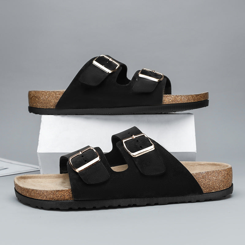 Birkenstock Style Microfiber Leather Sandals