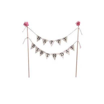 Birthday cake decorations, banners, European style creative cakes, flags, party supplies