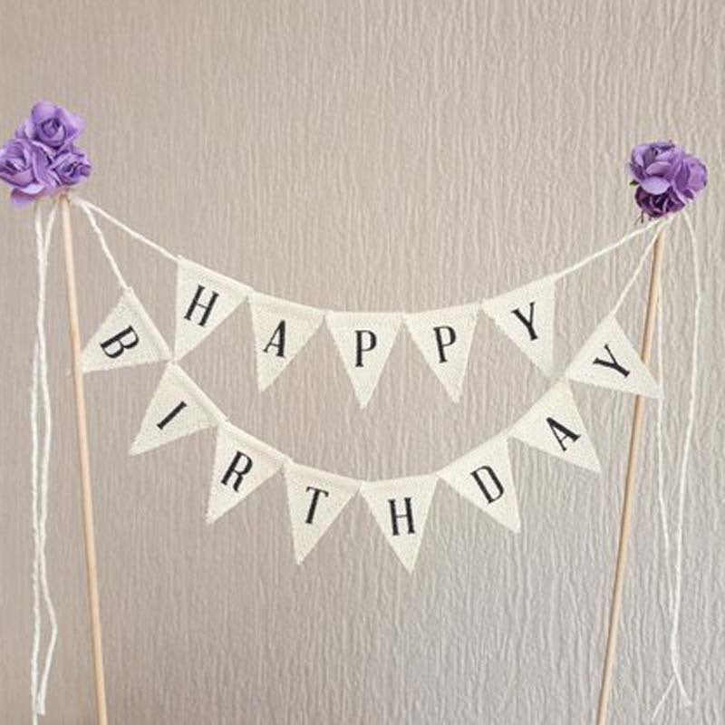 Birthday cake decorations, banners, European style creative cakes, flags, party supplies
