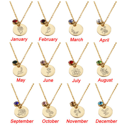 Birthstone Pendant Necklace