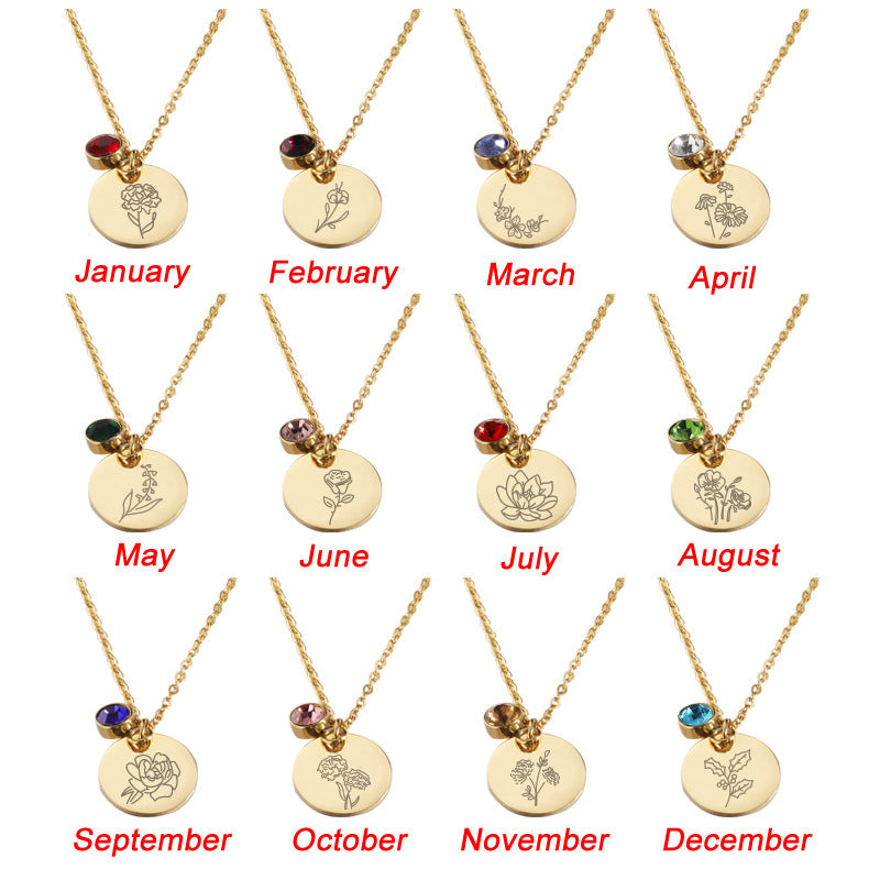 Birthstone Pendant Necklace