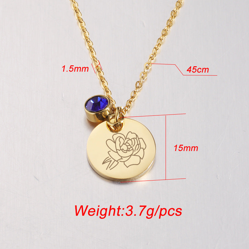 Birthstone Pendant Necklace