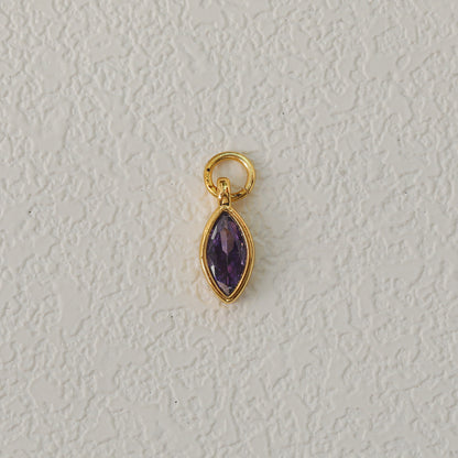 Birthstone Zircon Gold Plated Necklace