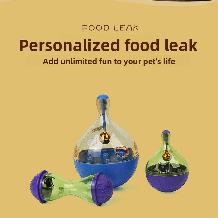 Bite-Resistant Dog Toy Tumbler with Food Dispenser
