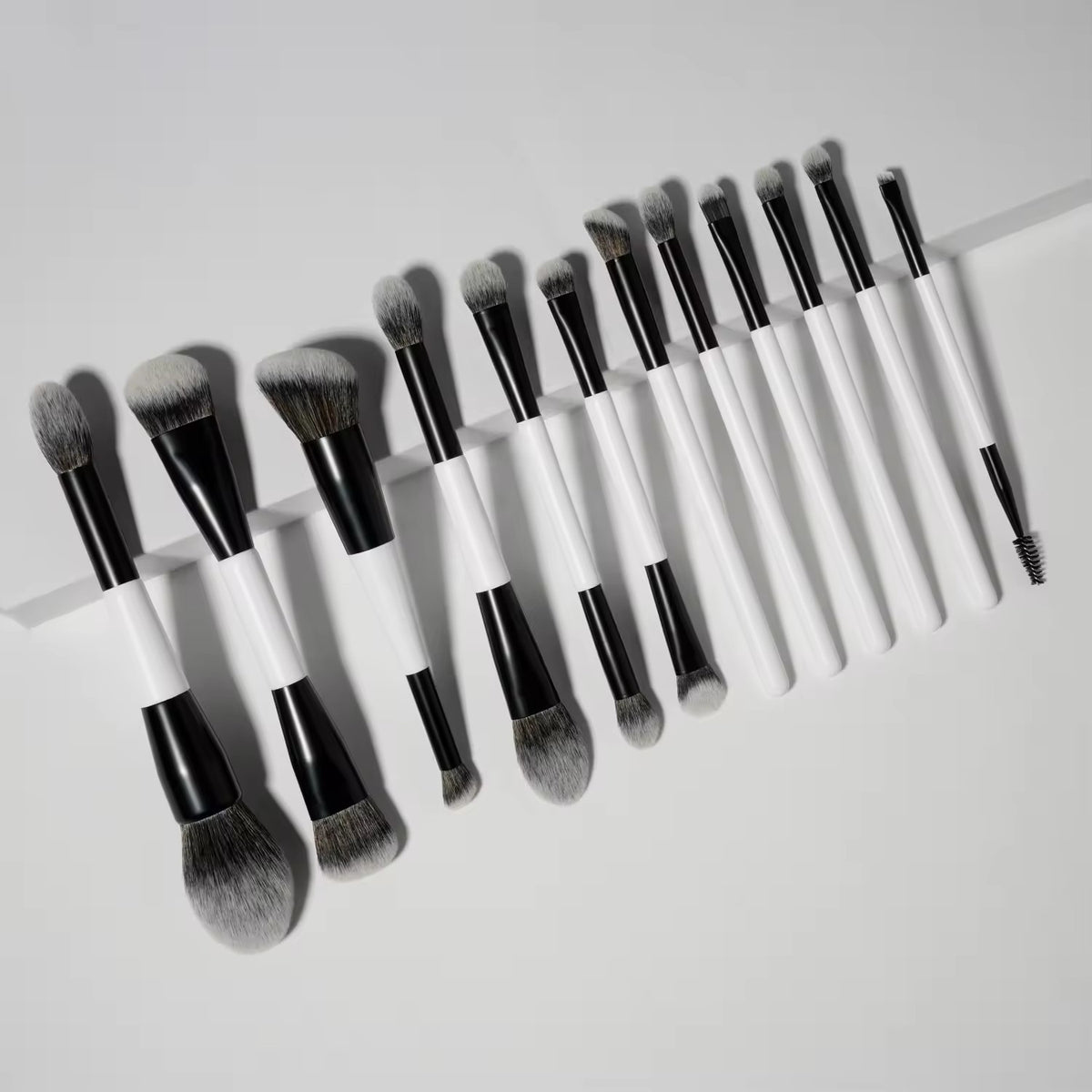 Black and White Double-Tipped Makeup Brush
