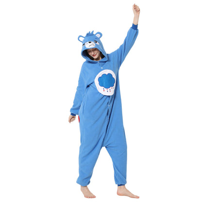 Black and white fleece onesie pajamas