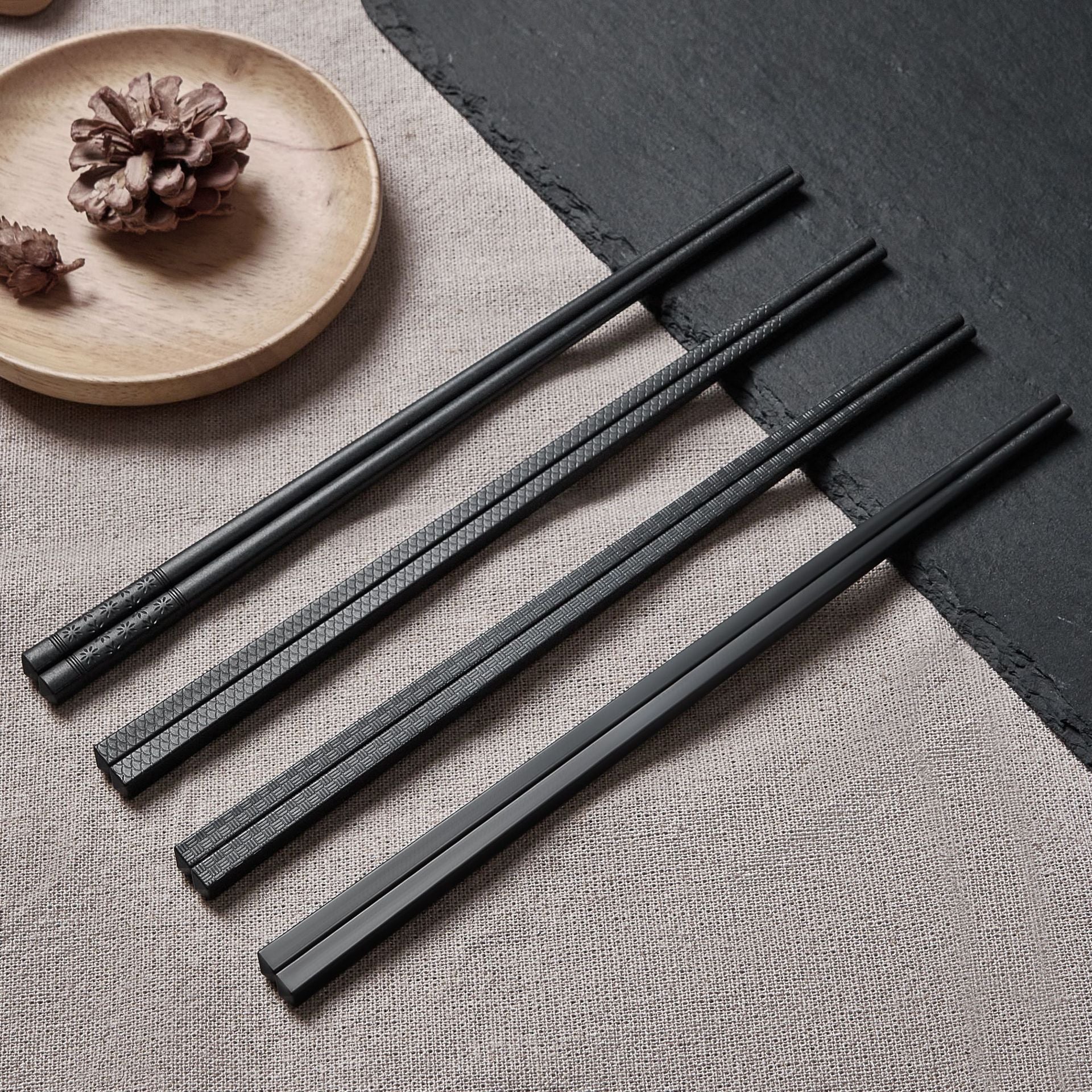 Black anti-slip and high-temperature resistant chopsticks