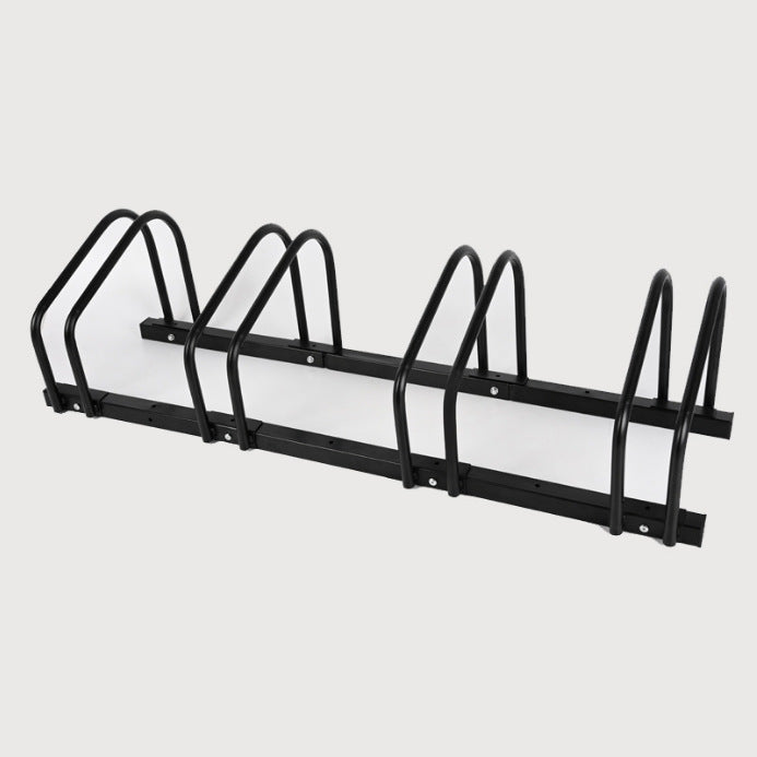 Black bicycle parking rack