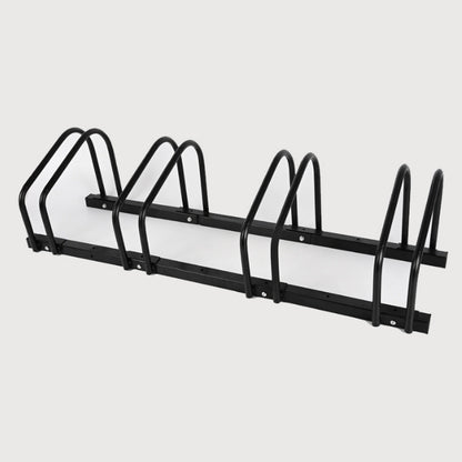 Black bicycle parking rack