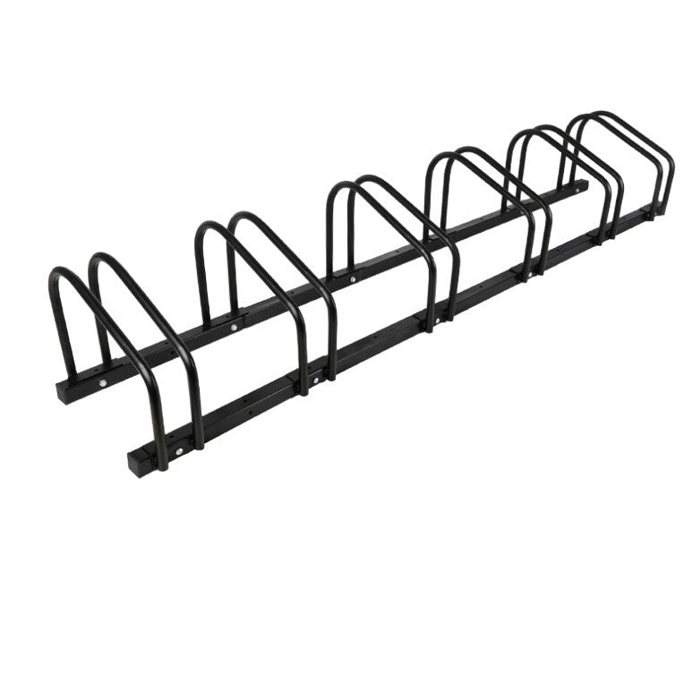 Black bicycle parking rack