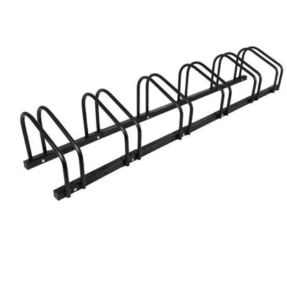 Black bicycle parking rack