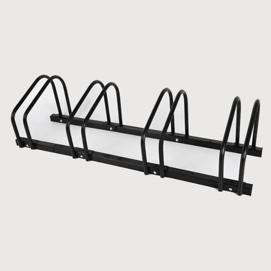 Black bicycle parking rack