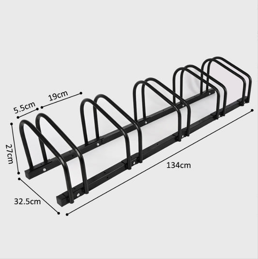 Black bicycle parking rack