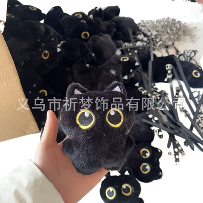 Black Cat Doll Plush Doll Pendant Cute Cat Baby Bag Pendant Couple Gift
