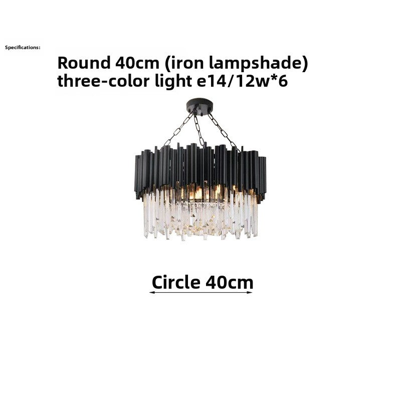 Black Crystal Living Room Chandelier