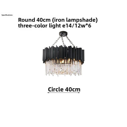 Black Crystal Living Room Chandelier