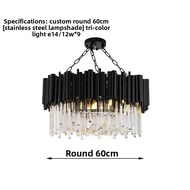 Black Crystal Living Room Chandelier