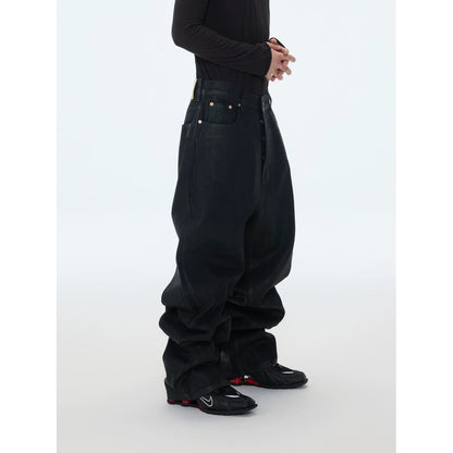 Black Denim Pants for Men with Slight Flare