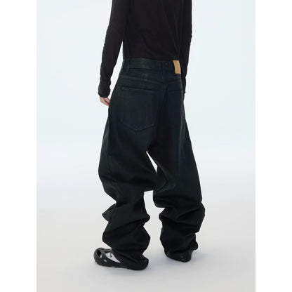 Black Denim Pants for Men with Slight Flare