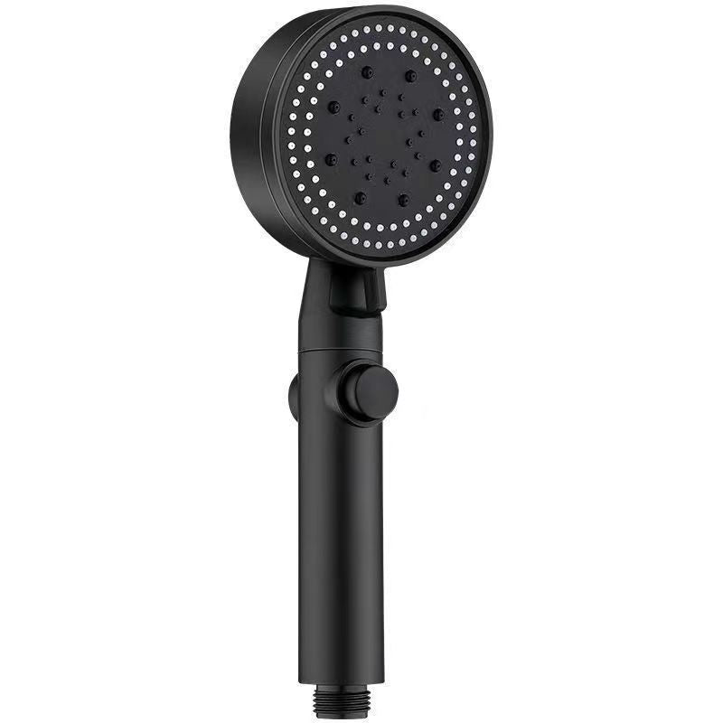 Black five-speed shower head with pressurized nozzle