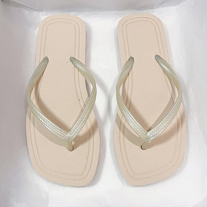 Black flip flops