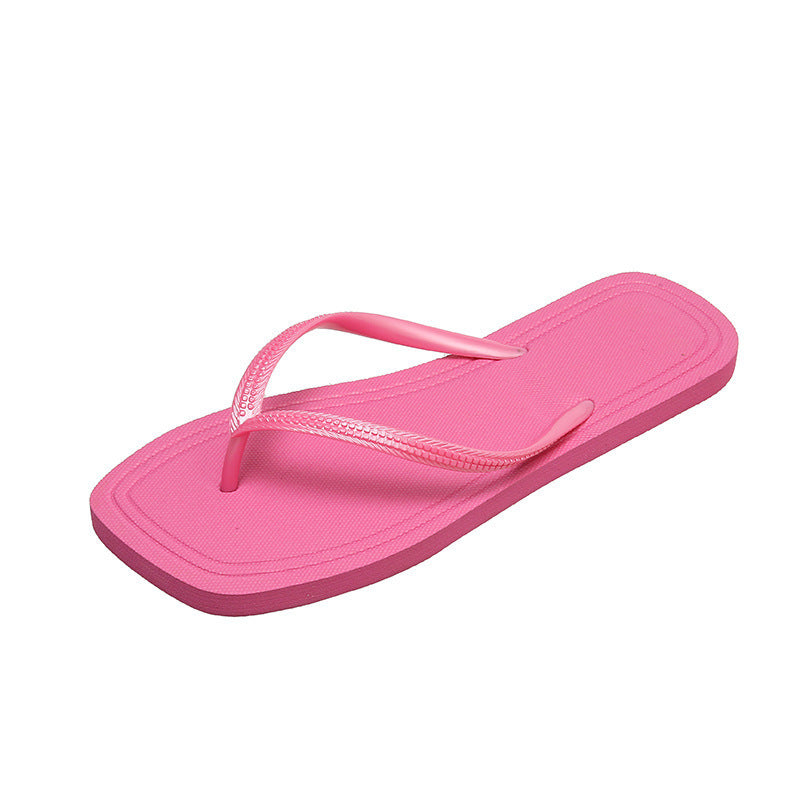 Black flip flops