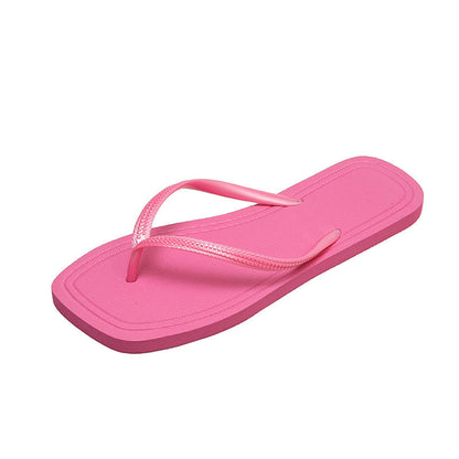 Black flip flops