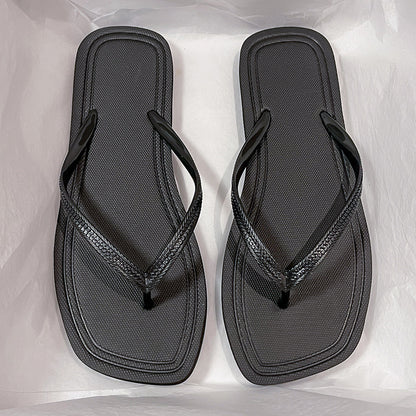 Black flip flops
