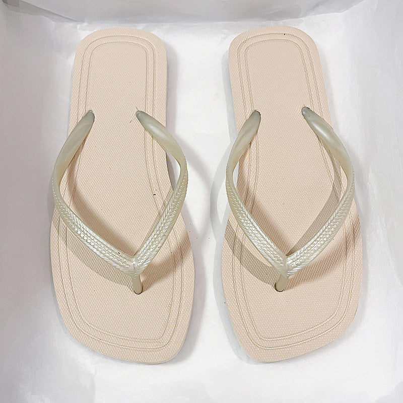Black flip flops