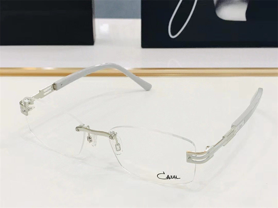 Black full-frame without-rimmed glasses