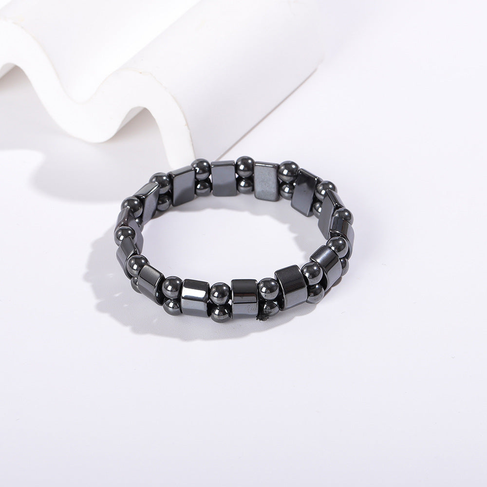 Black gall stone hematite bracelet