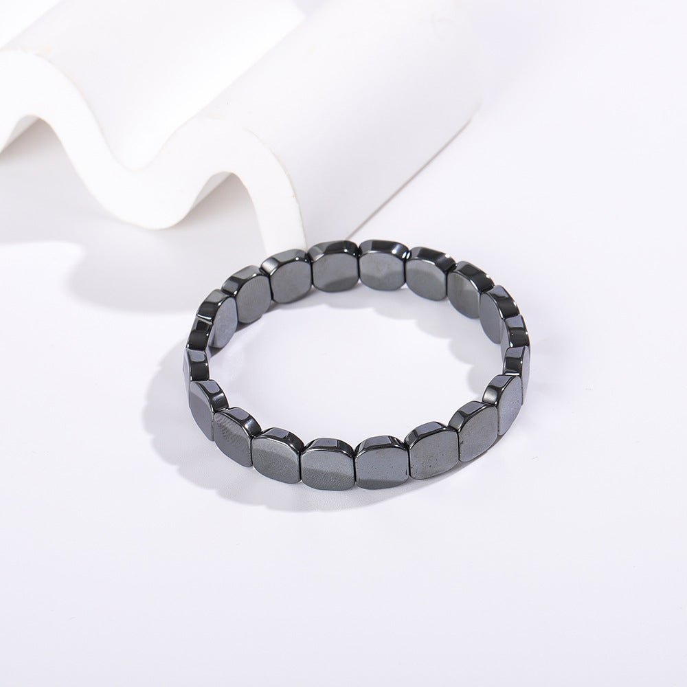 Black gall stone hematite bracelet