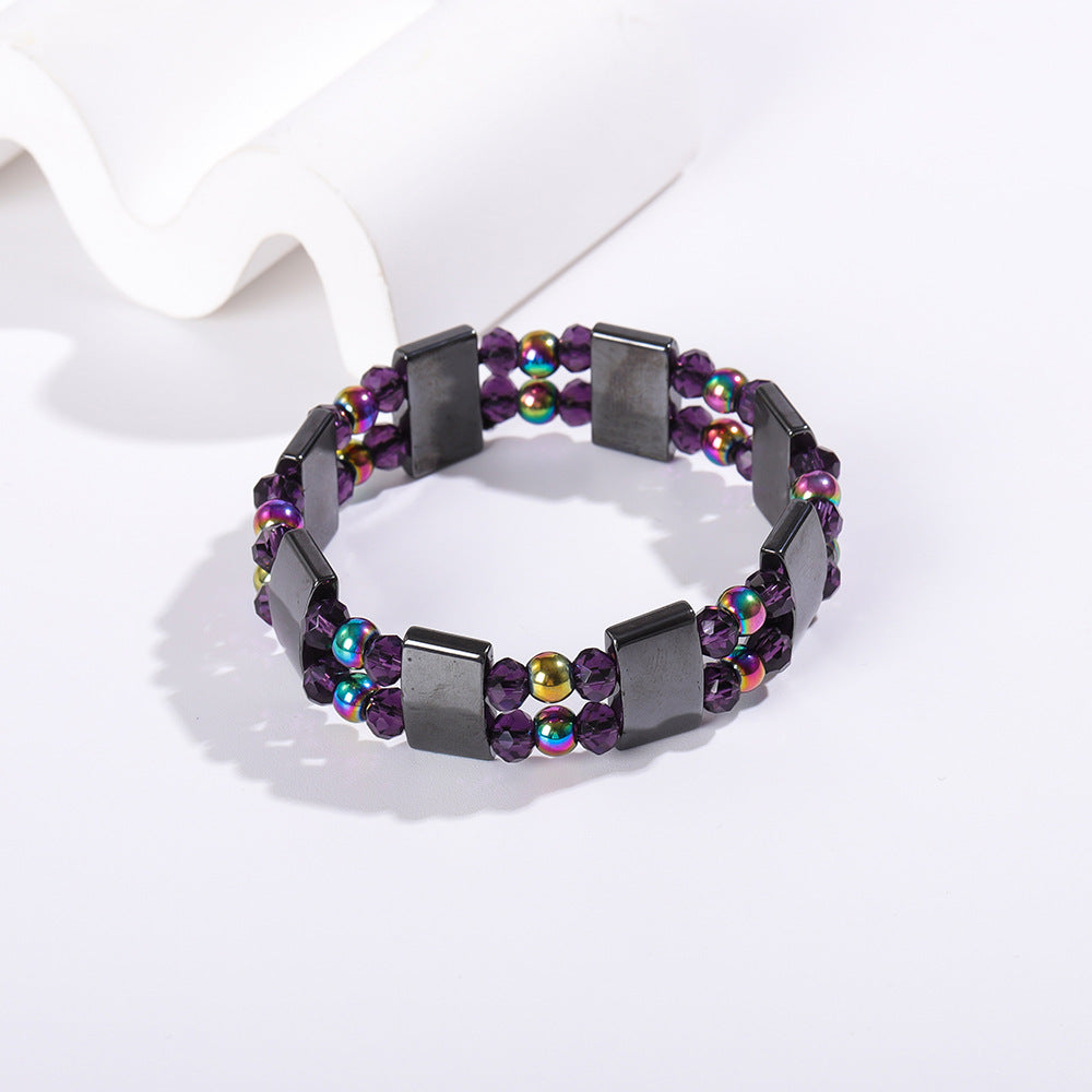 Black gall stone hematite bracelet