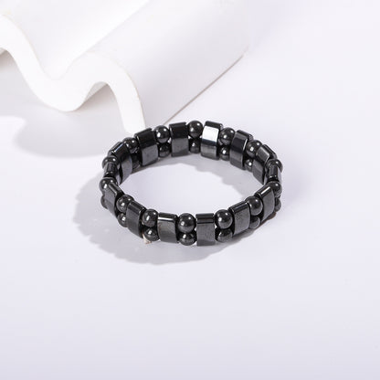 Black gall stone hematite bracelet