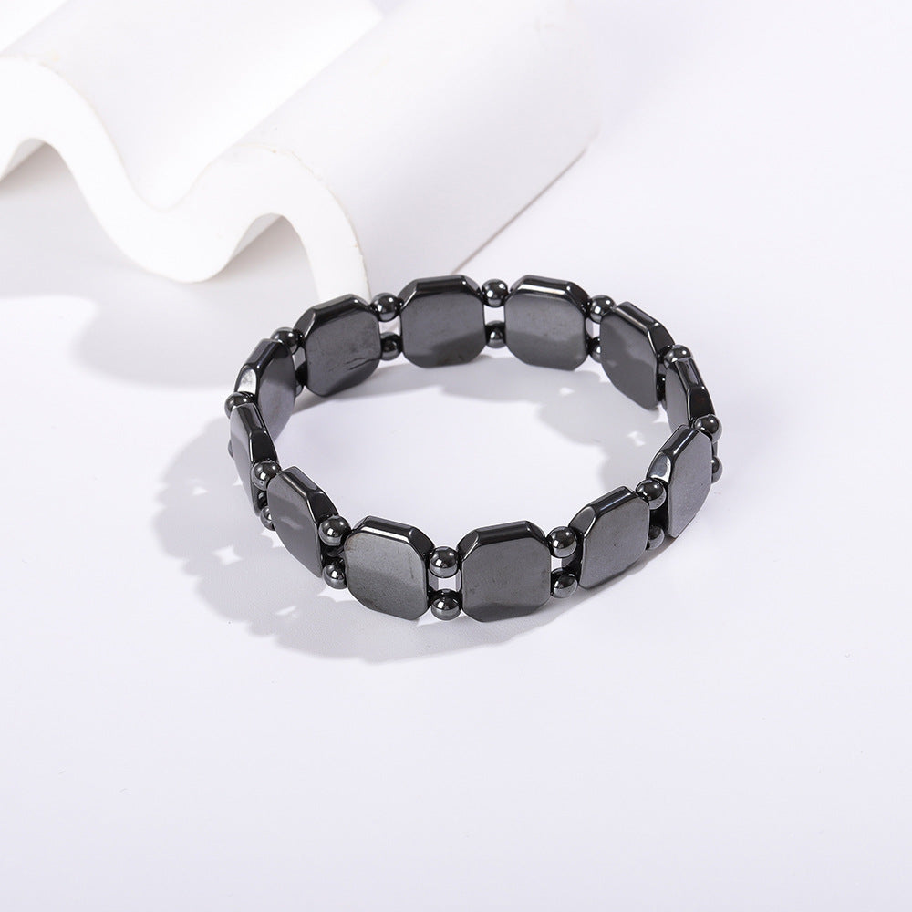 Black gall stone hematite bracelet