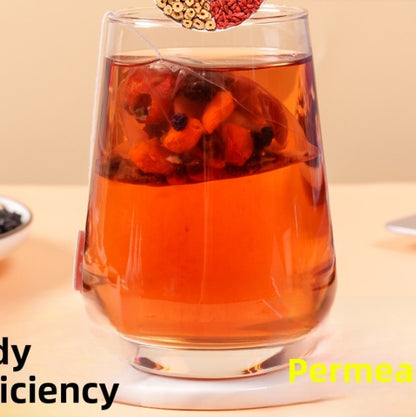 Black goji berries, mulberries, red goji berries, ginseng, red dates, dried tea flower and fruit tea