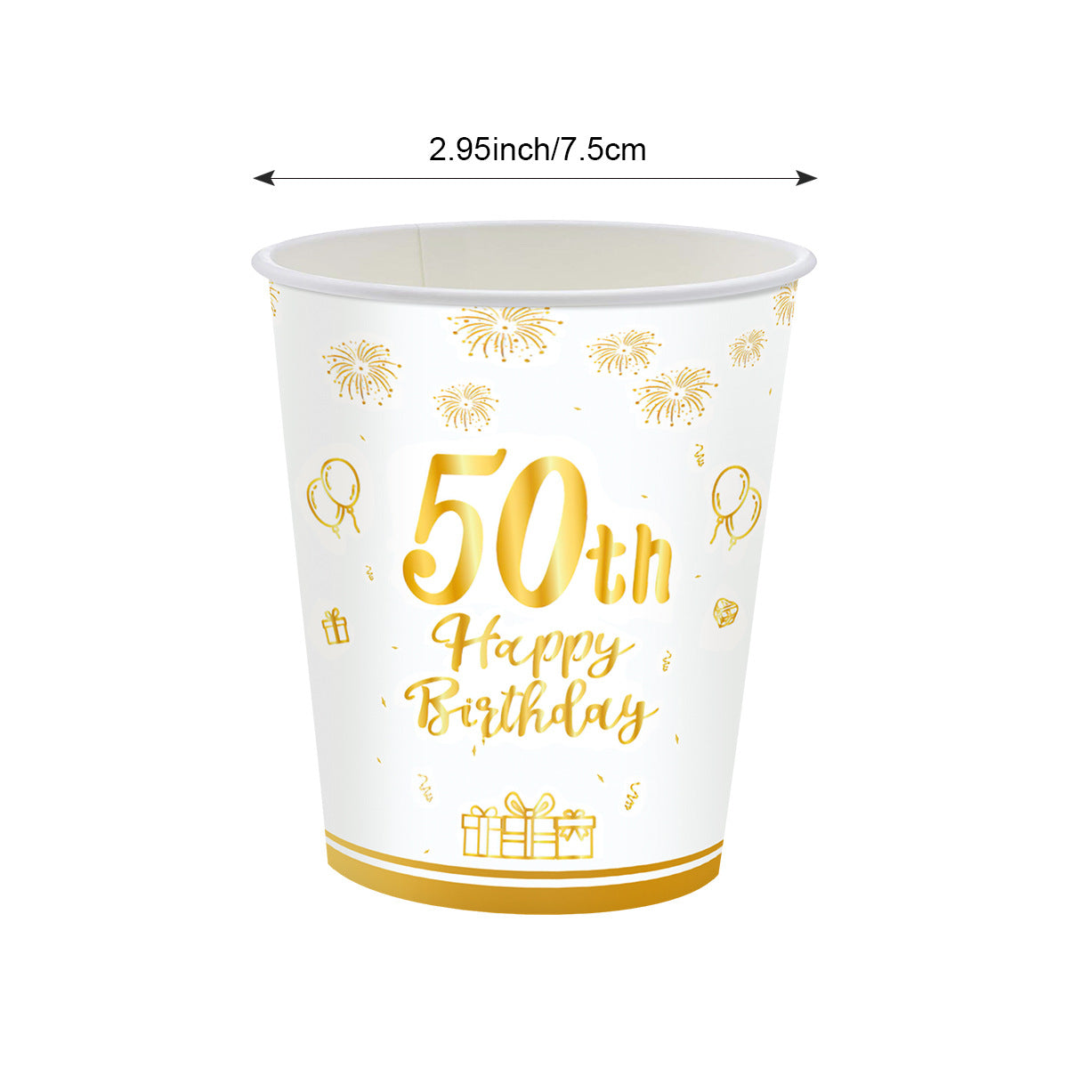 Black Gold Birthday Party Tableware Set