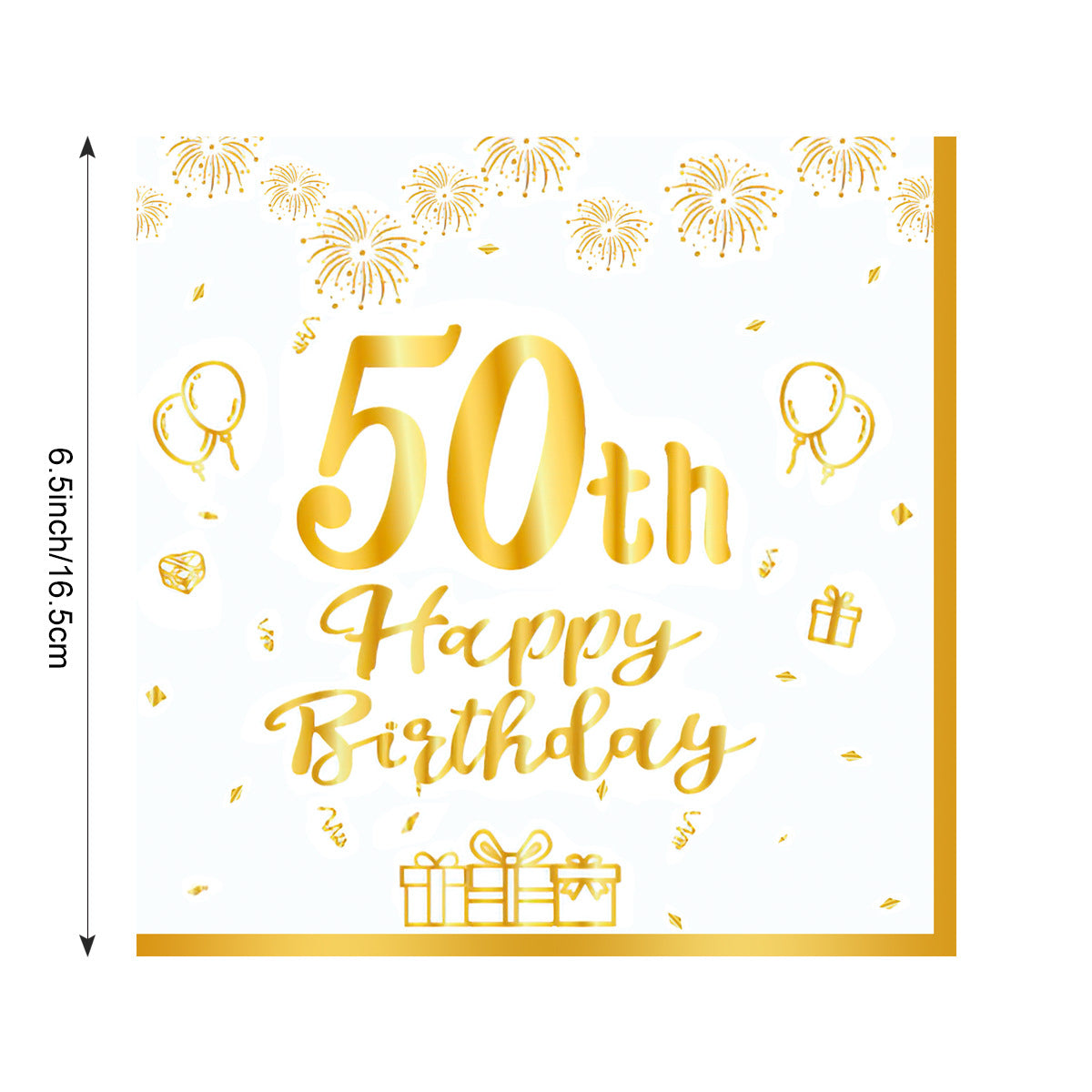 Black Gold Birthday Party Tableware Set