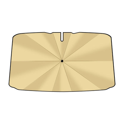 Black Gold Car Windshield Sunshade Heat Insulation Shield