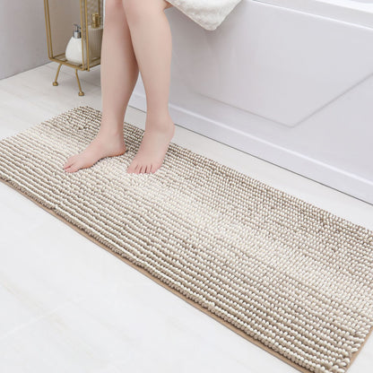 Black gradient Chenille floor mat