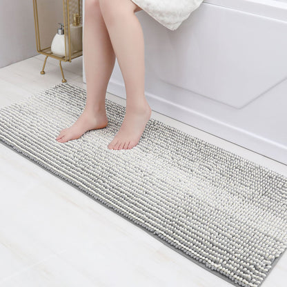 Black gradient Chenille floor mat