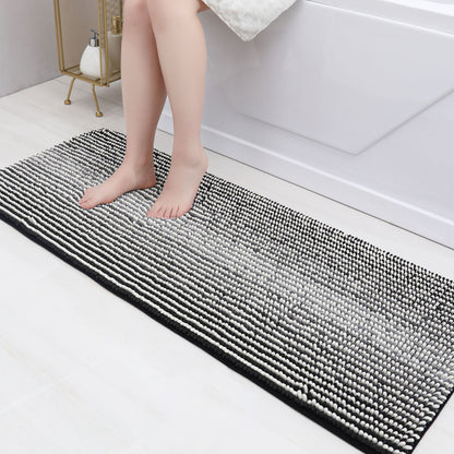 Black gradient Chenille floor mat