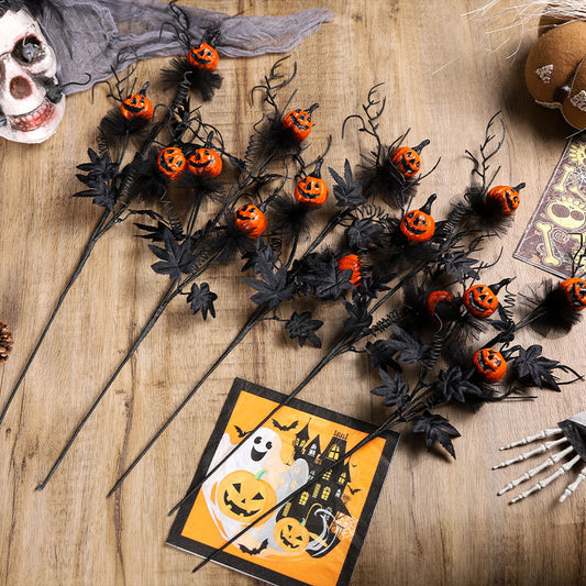 Black Horror Pumpkin Pruning Flower bouquet