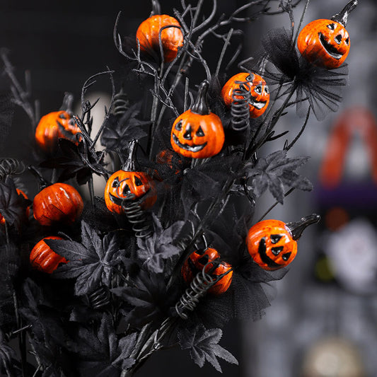 Black Horror Pumpkin Pruning Flower bouquet