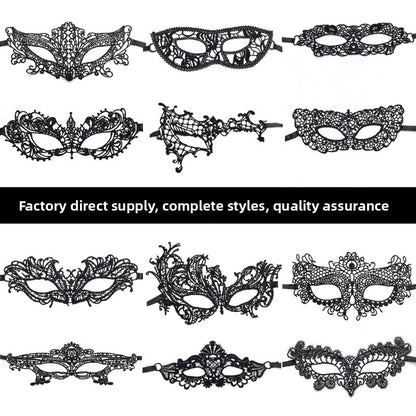 Black lace mask
