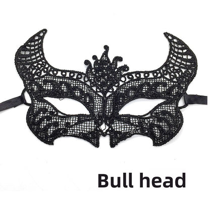 Black lace mask