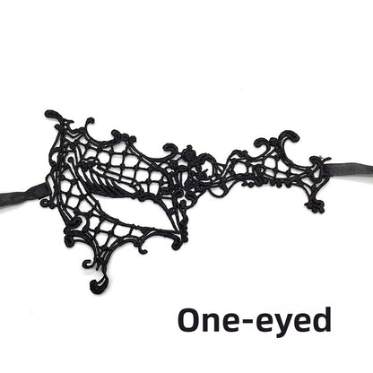 Black lace mask